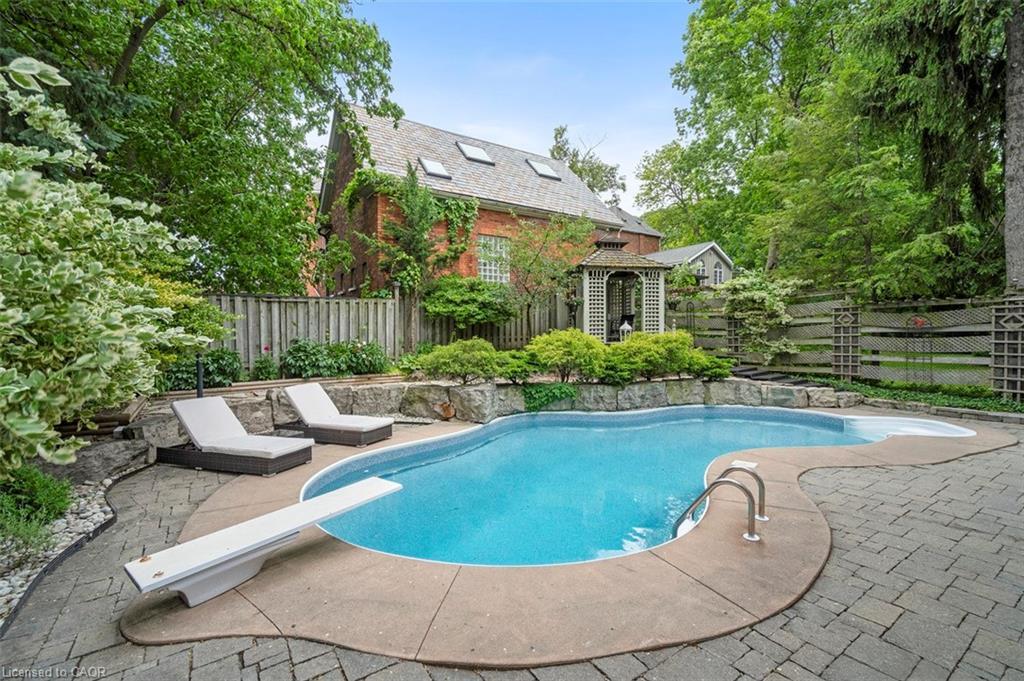 381 Queen Street S, Hamilton, ON - Outdoor With In Ground Pool With Backyard