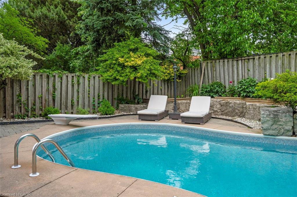 381 Queen Street S, Hamilton, ON - Outdoor With In Ground Pool With Backyard