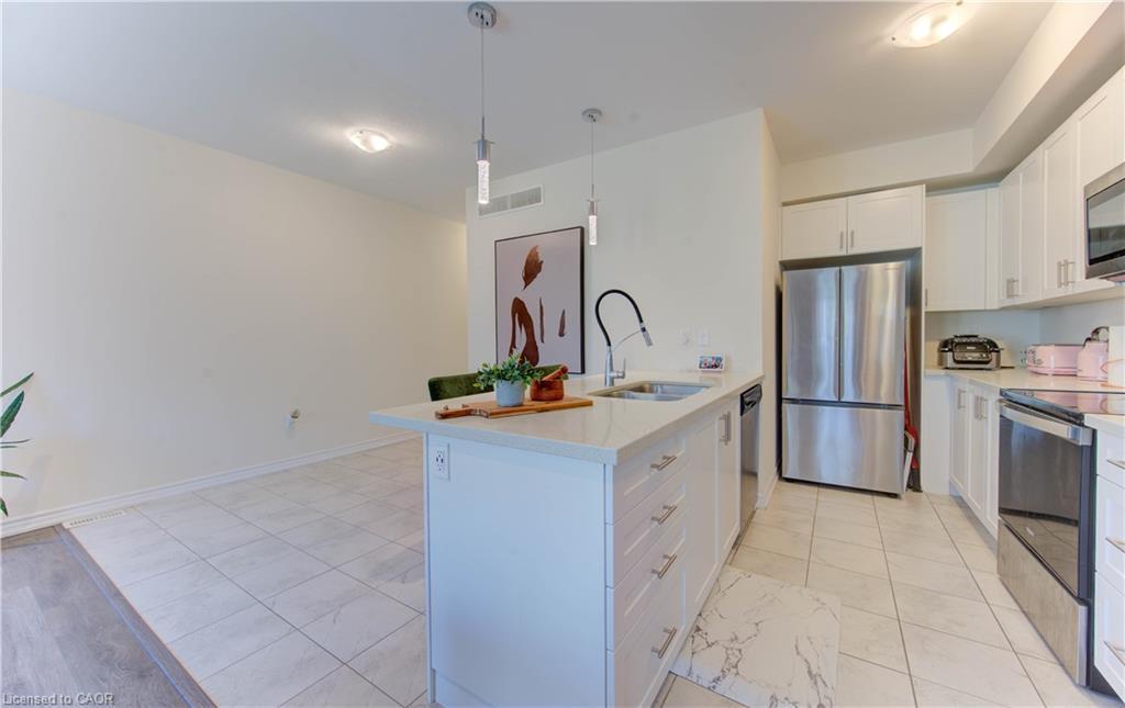B-385 Westwood Drive, Kitchener, ON - Indoor Photo Showing Kitchen With Stainless Steel Kitchen