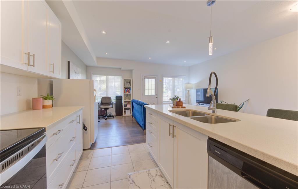 B-385 Westwood Drive, Kitchener, ON - Indoor Photo Showing Kitchen With Double Sink