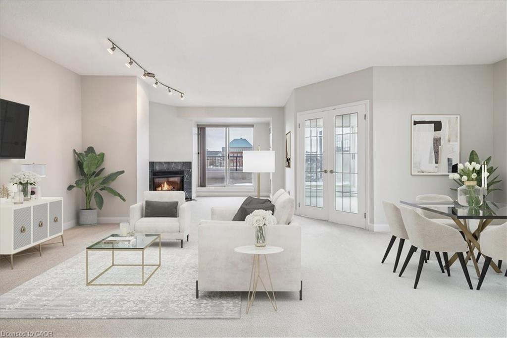 412-430 Pearl Street, Burlington, ON - Indoor Photo Showing Living Room With Fireplace