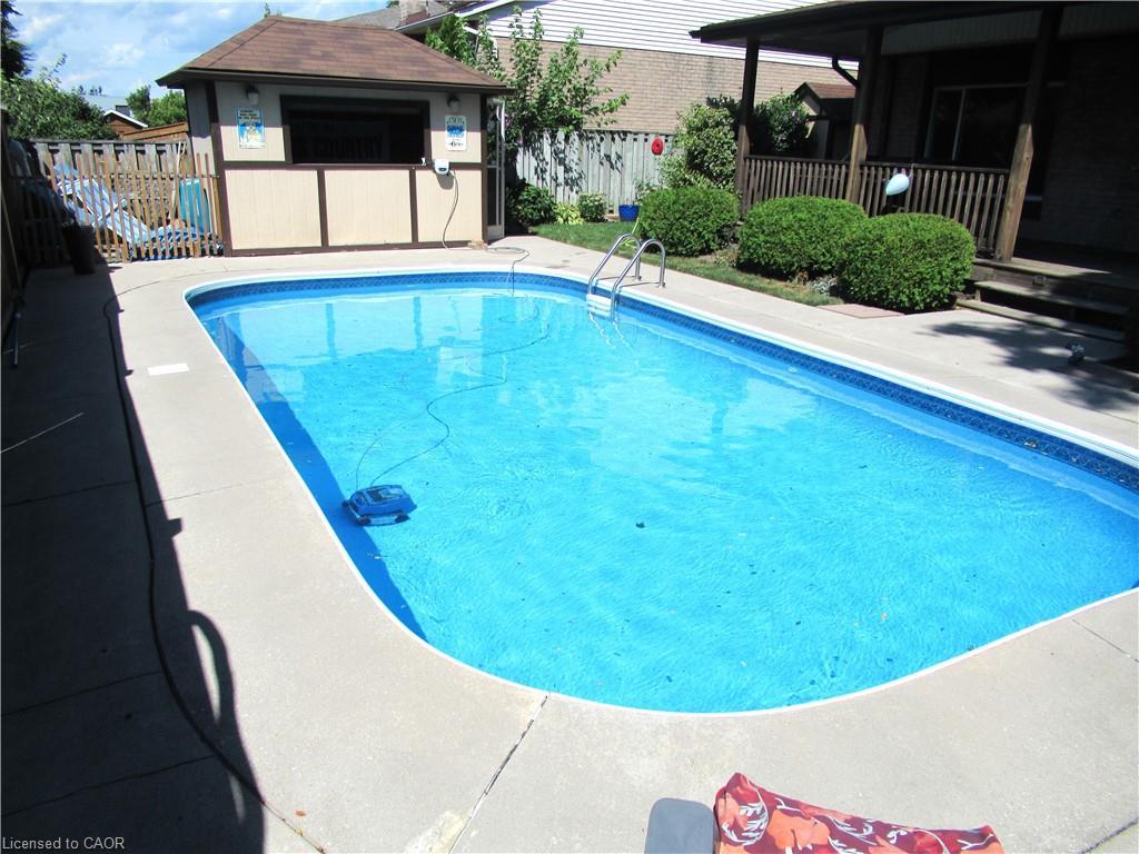 1 Agawam Court, Stoney Creek, ON - Outdoor With In Ground Pool With Deck Patio Veranda