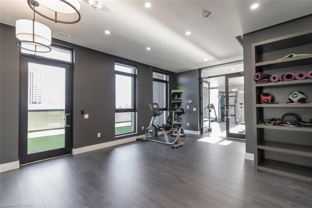 1803-181 King Street S, Waterloo, ON - Indoor Photo Showing Gym Room