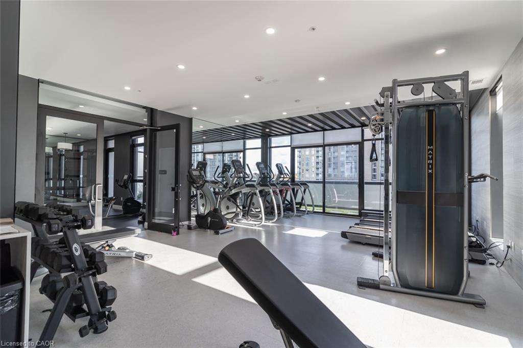 1803-181 King Street S, Waterloo, ON - Indoor Photo Showing Gym Room