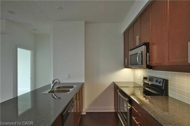 1404-1 Hurontario Street, Mississauga, ON - Indoor Photo Showing Kitchen With Double Sink