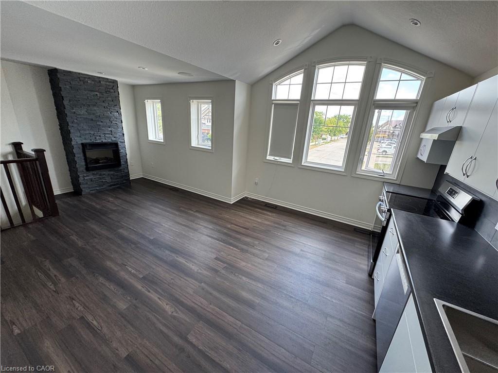 2-15 Helena Feasby Street, Kitchener, ON - Indoor With Fireplace