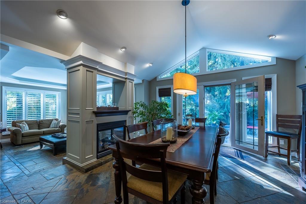 1338 Prince Albert Court, Mississauga, ON - Indoor Photo Showing Dining Room With Fireplace