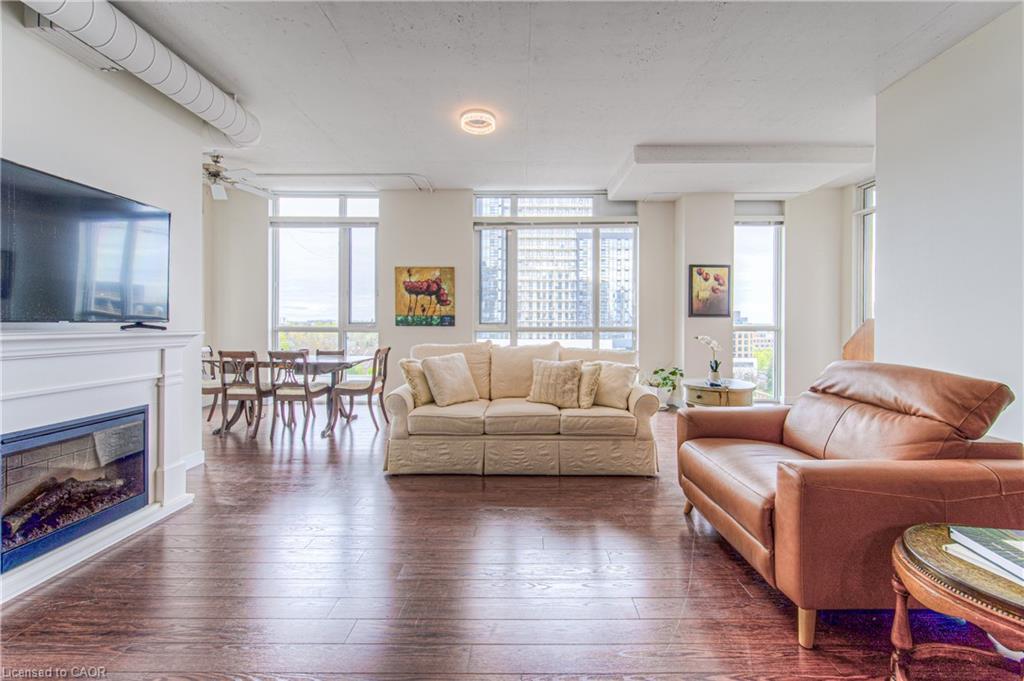 713-191 King Street S, Waterloo, ON - Indoor Photo Showing Living Room With Fireplace