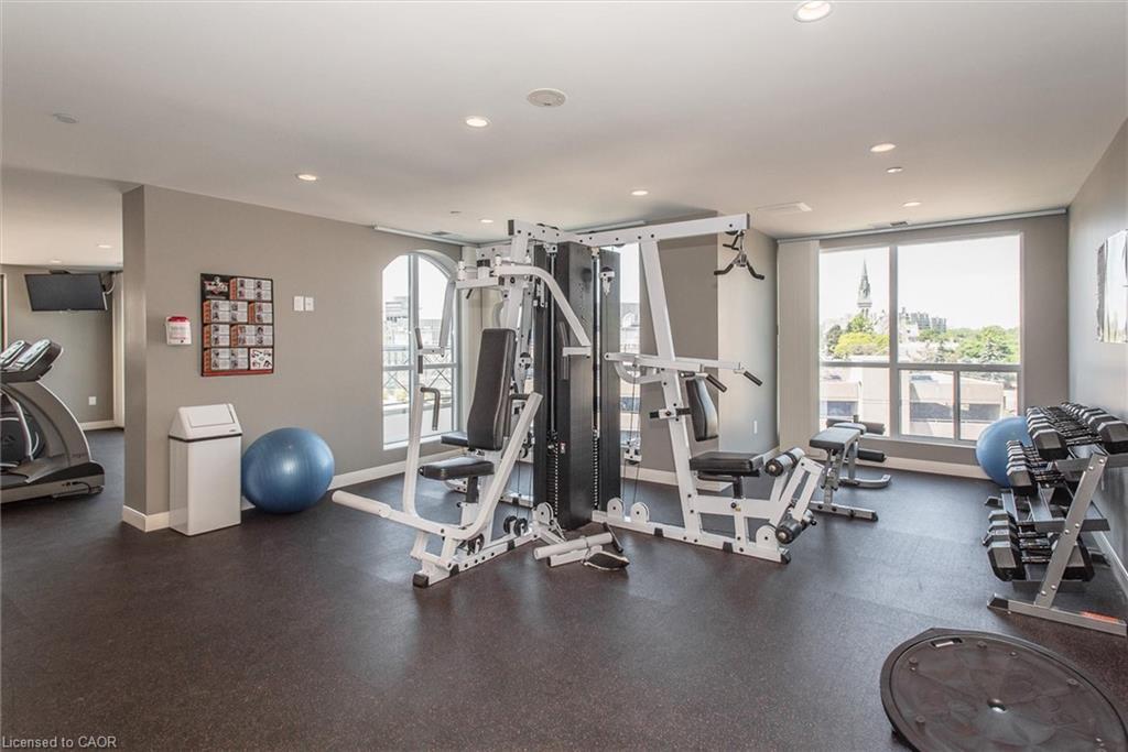 606-160 Macdonell Street, Guelph, ON - Indoor Photo Showing Gym Room