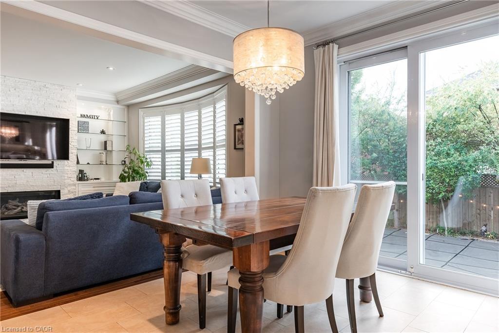 2124 Blackforest Crescent, Oakville, ON - Indoor Photo Showing Dining Room With Fireplace