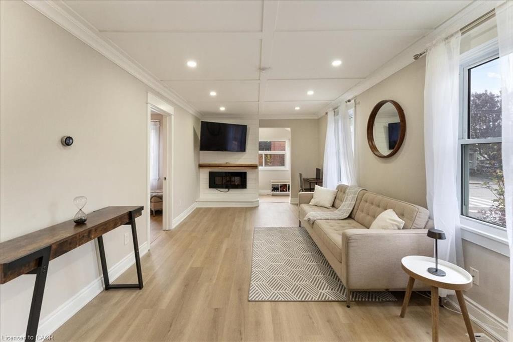 171 Britannia Avenue, Hamilton, ON - Indoor Photo Showing Living Room With Fireplace