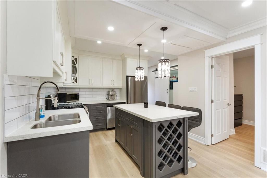 171 Britannia Avenue, Hamilton, ON - Indoor Photo Showing Kitchen With Double Sink With Upgraded Kitchen