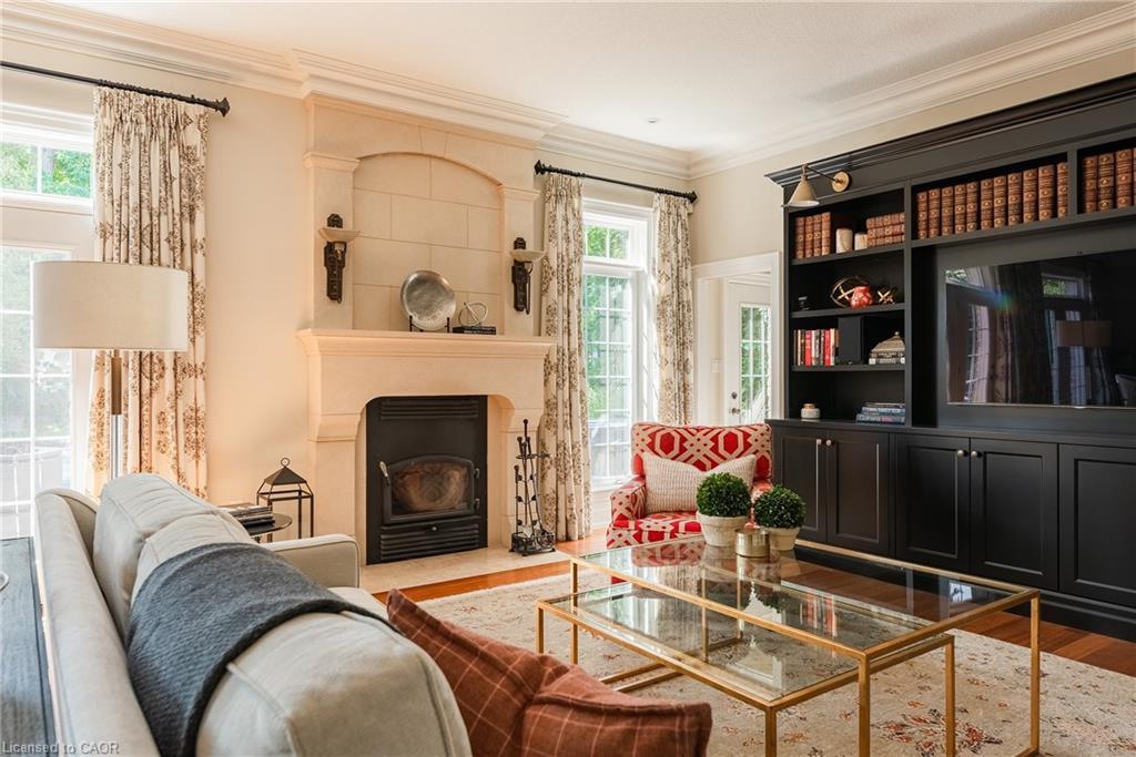 266 Tracina Drive, Oakville, ON - Indoor Photo Showing Living Room With Fireplace
