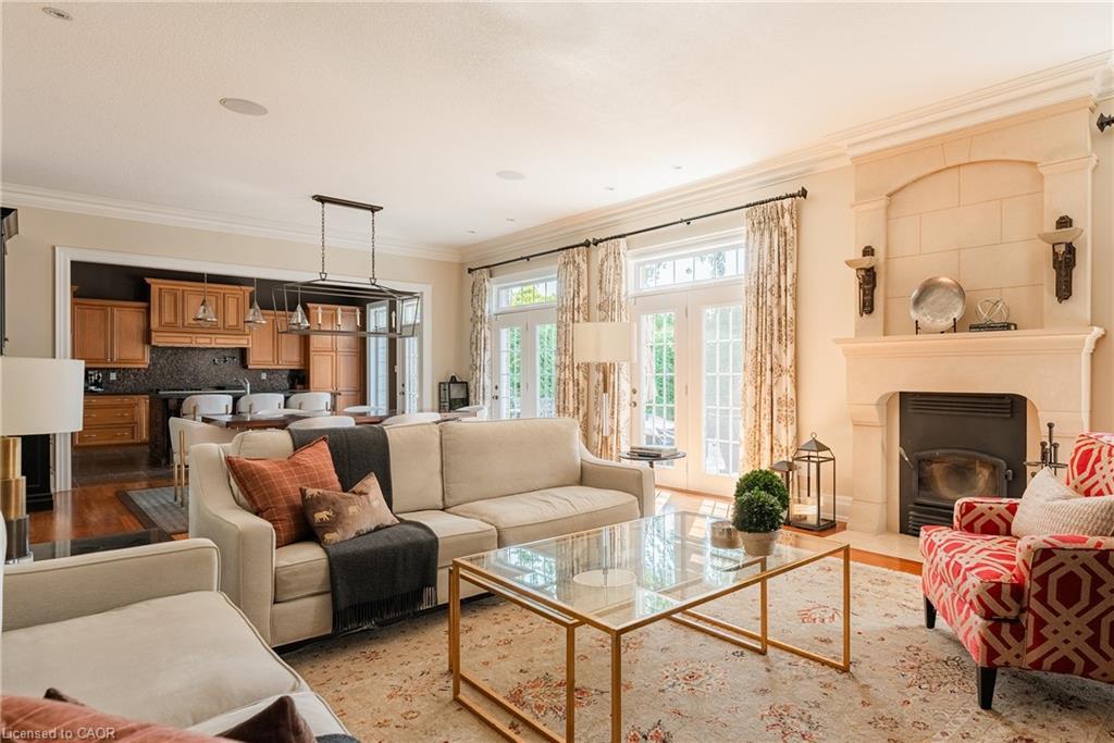 266 Tracina Drive, Oakville, ON - Indoor Photo Showing Living Room With Fireplace