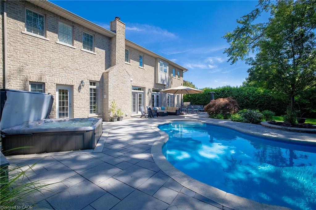 266 Tracina Drive, Oakville, ON - Outdoor With In Ground Pool With Deck Patio Veranda With Backyard With Exterior