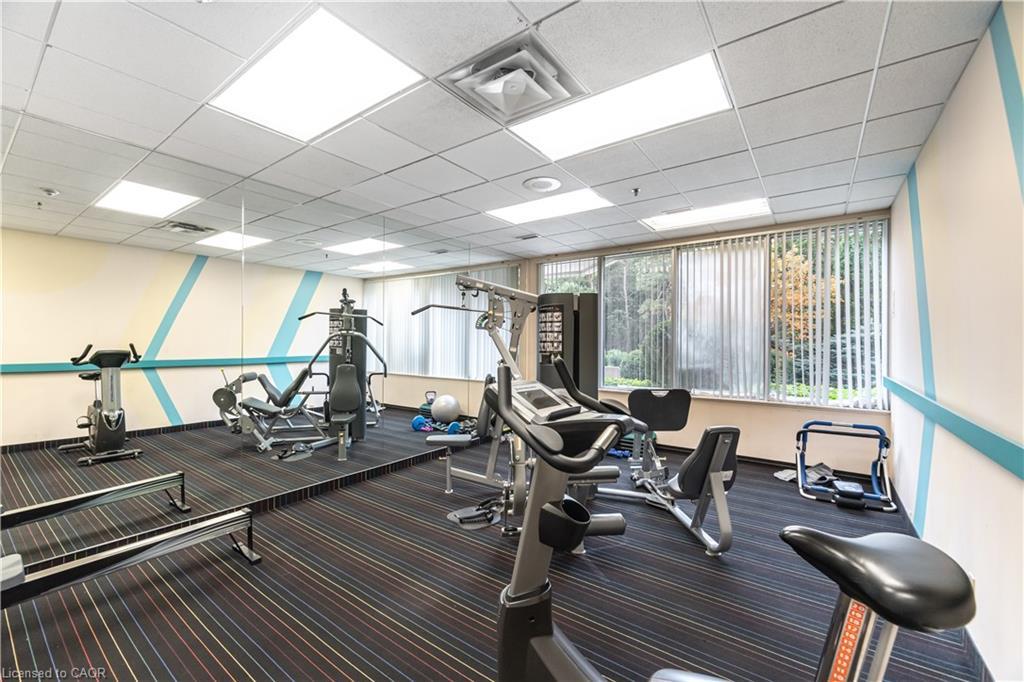 1602-190 Hespeler Road, Cambridge, ON - Indoor Photo Showing Gym Room