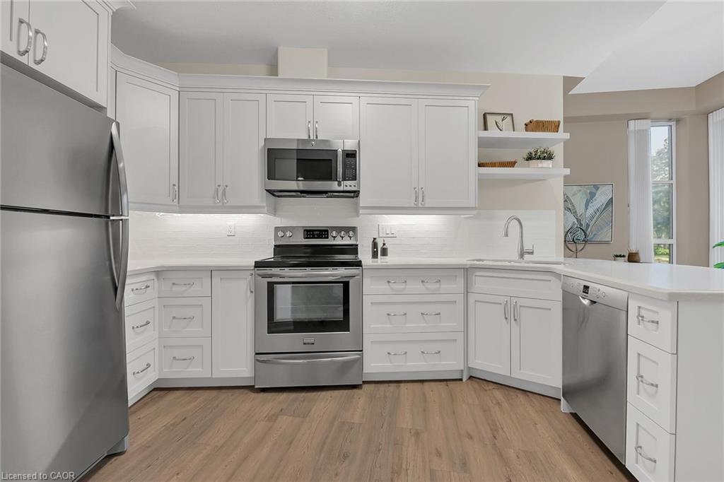 105-1770 Main Street W, Hamilton, ON - Indoor Photo Showing Kitchen With Stainless Steel Kitchen