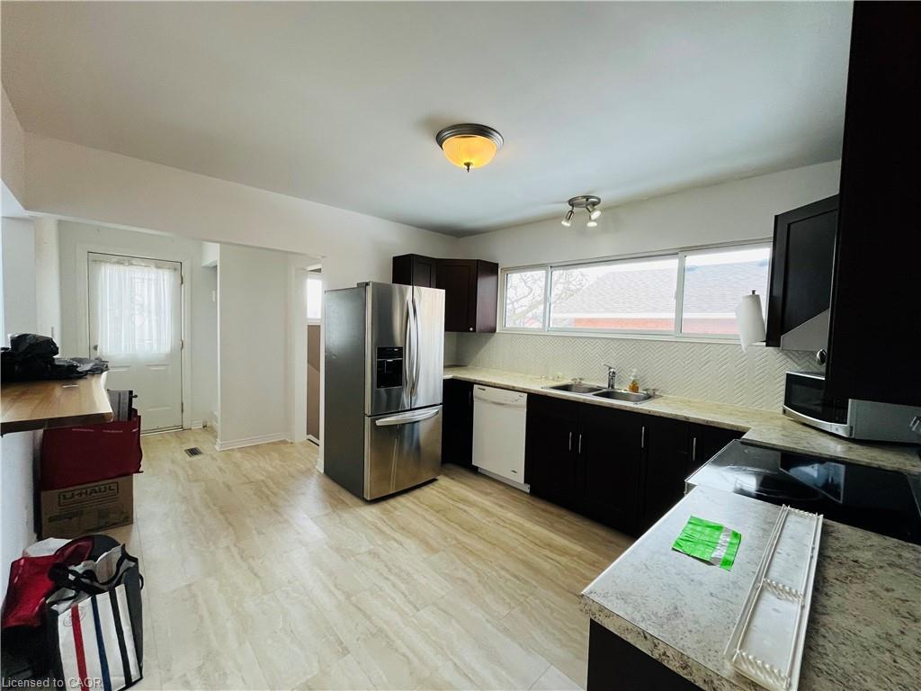 Upper-787 Upper Ottawa Street, Hamilton, ON - Indoor Photo Showing Kitchen With Double Sink