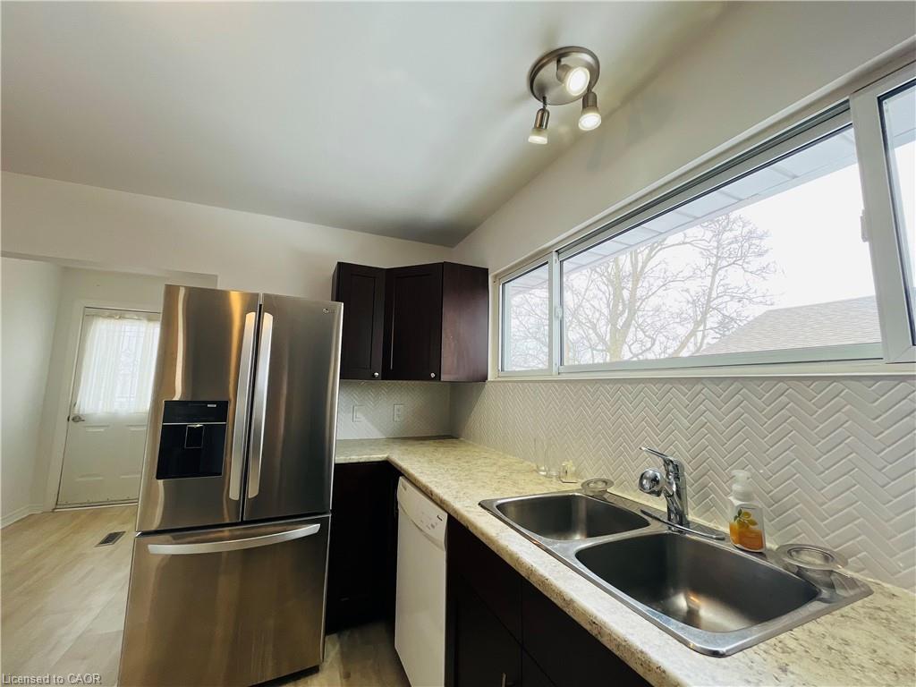 Upper-787 Upper Ottawa Street, Hamilton, ON - Indoor Photo Showing Kitchen With Double Sink