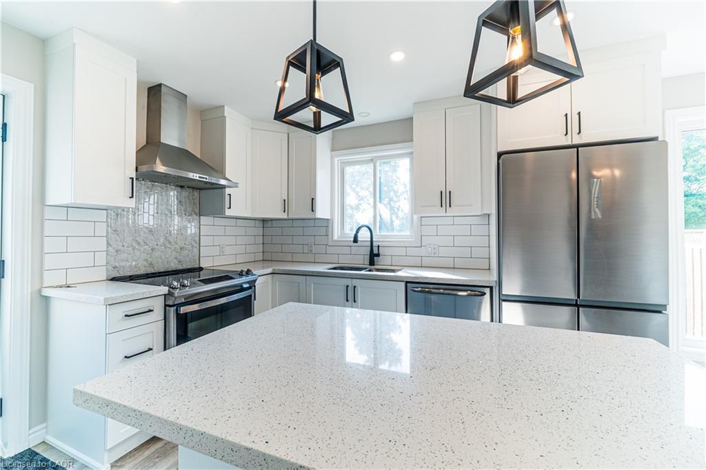 100 North Park Street, Brantford, ON - Indoor Photo Showing Kitchen With Double Sink With Upgraded Kitchen