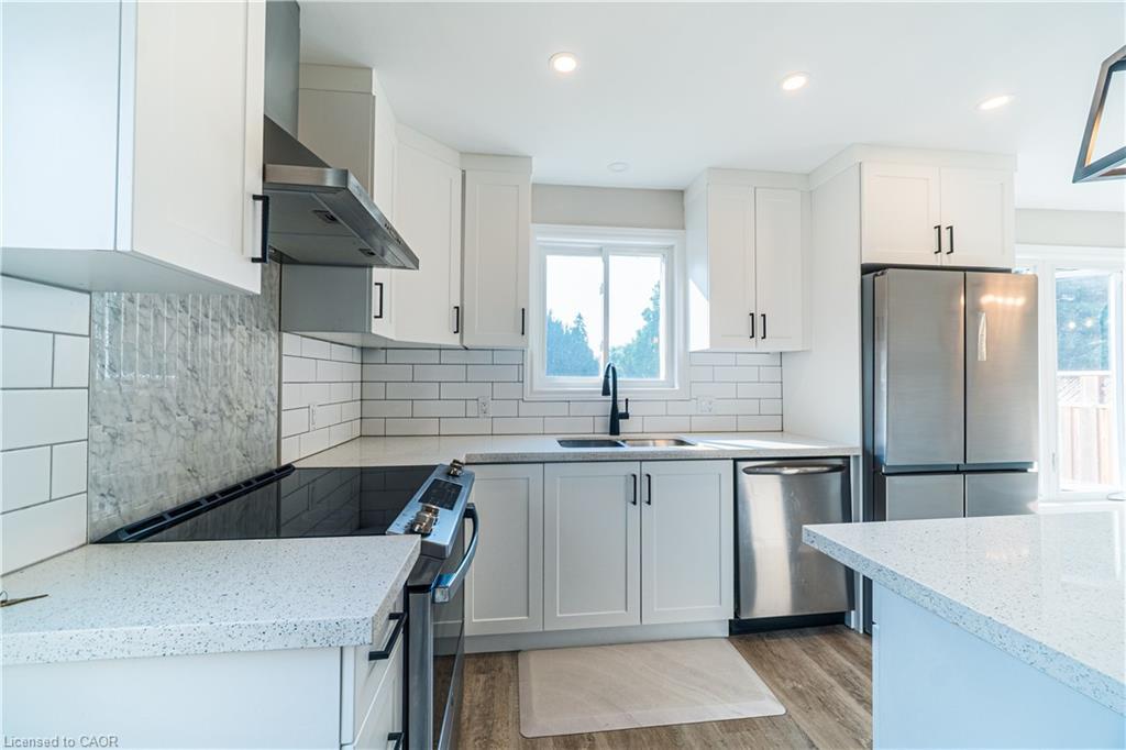 100 North Park Street, Brantford, ON - Indoor Photo Showing Kitchen With Double Sink With Upgraded Kitchen