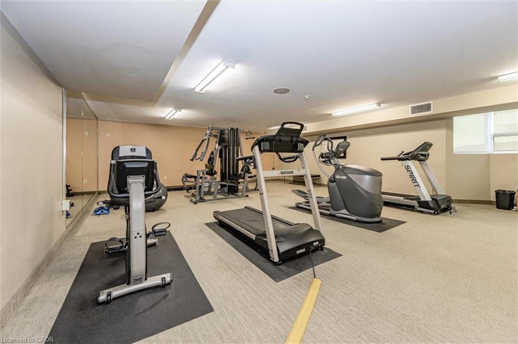1410-35 Green Valley Drive, Kitchener, ON - Indoor Photo Showing Gym Room