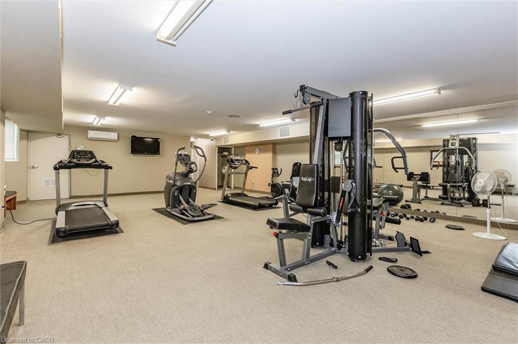 1410-35 Green Valley Drive, Kitchener, ON - Indoor Photo Showing Gym Room