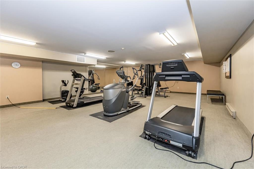 1410-35 Green Valley Drive, Kitchener, ON - Indoor Photo Showing Gym Room