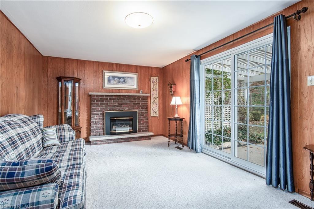 155 Shuh Avenue, Kitchener, ON - Indoor Photo Showing Living Room With Fireplace