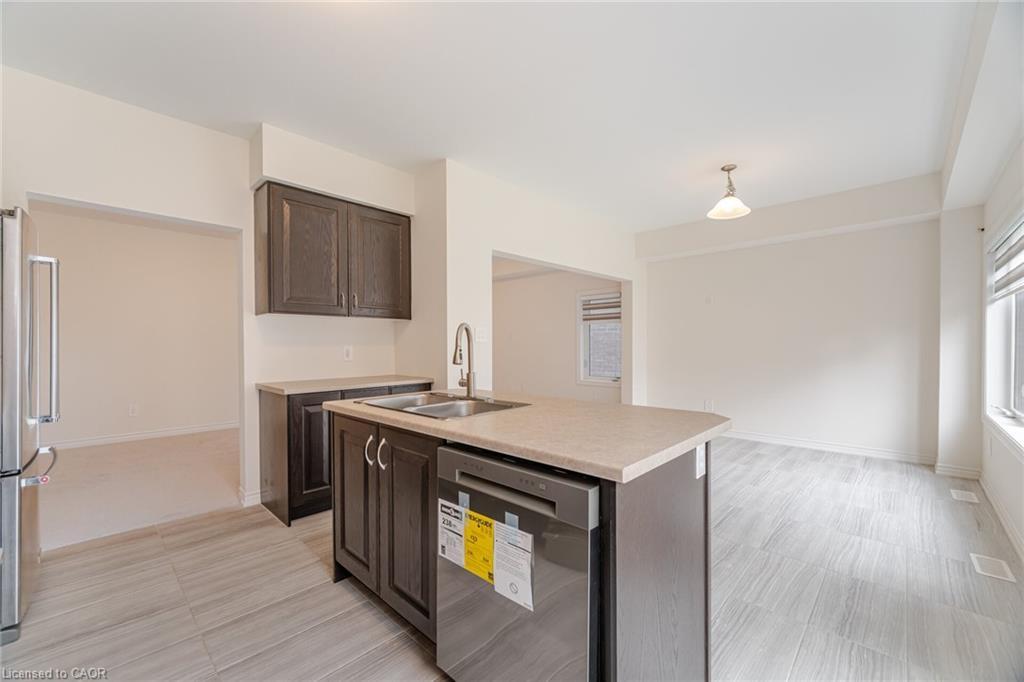 32 George Brier Drive W, Paris, ON - Indoor Photo Showing Kitchen With Double Sink