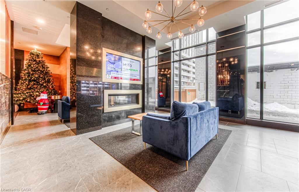 1210-145 Columbia Street W, Waterloo, ON - Indoor With Fireplace