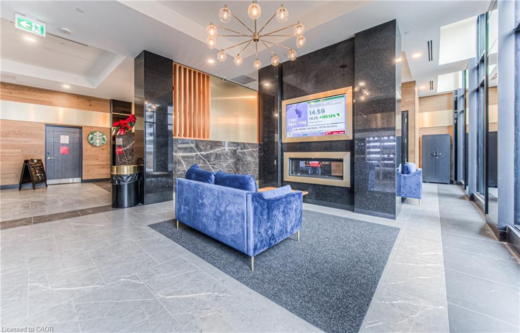 1210-145 Columbia Street W, Waterloo, ON - Indoor With Fireplace