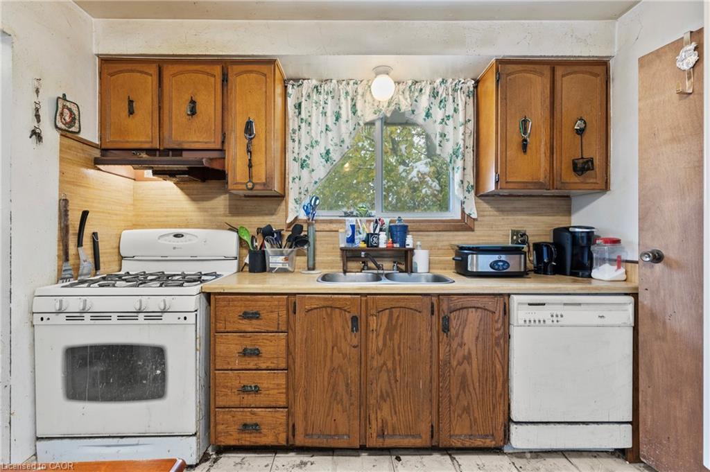 11 Torlake Street, Hamilton, ON - Indoor Photo Showing Kitchen With Double Sink