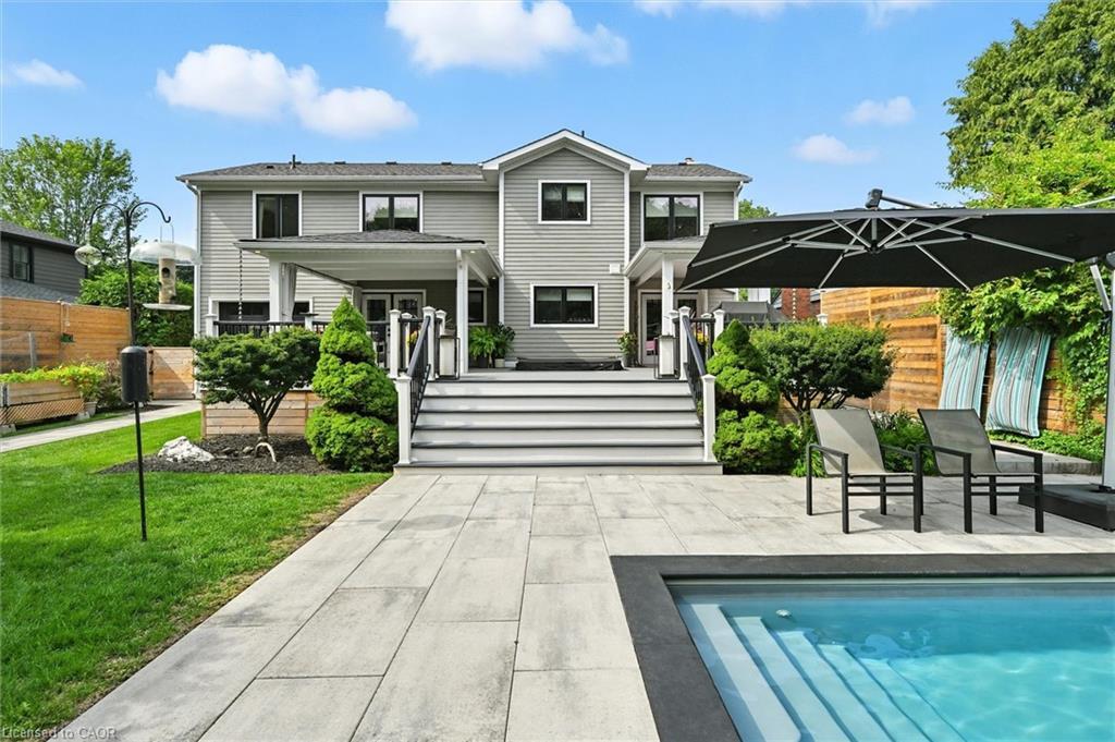 735 George Street, Burlington, ON - Outdoor With In Ground Pool With Deck Patio Veranda