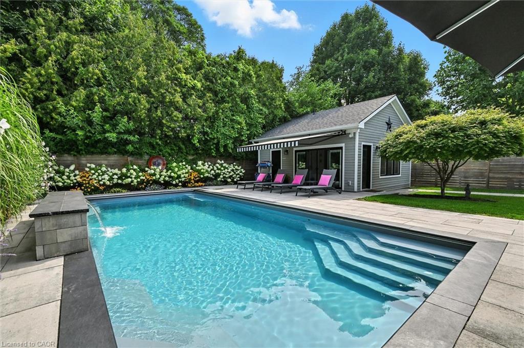735 George Street, Burlington, ON - Outdoor With In Ground Pool With Deck Patio Veranda With Backyard