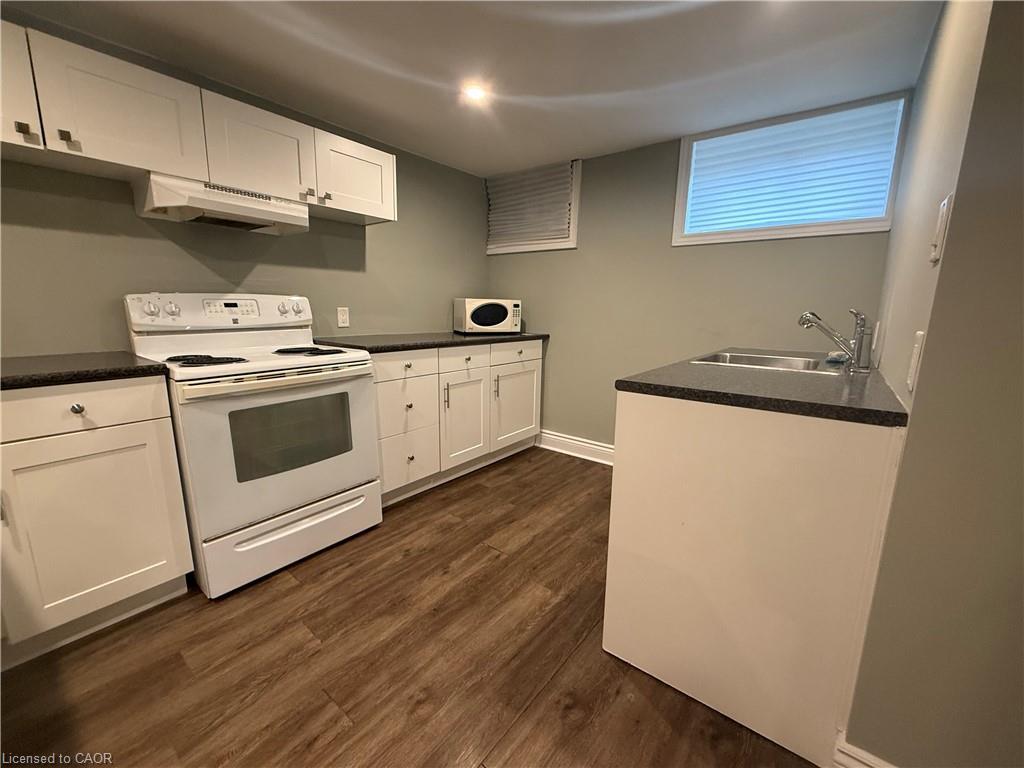 Lower-419 Talbot Street, Hamilton, ON - Indoor Photo Showing Kitchen With Double Sink