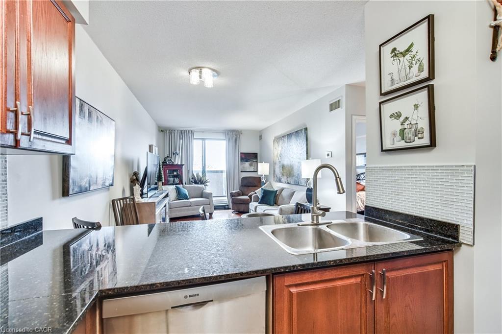 401-47 Caroline Street N, Hamilton, ON - Indoor Photo Showing Kitchen With Double Sink