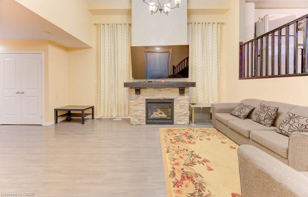 199 Cranbrook Street, Kitchener, ON - Indoor Photo Showing Living Room With Fireplace
