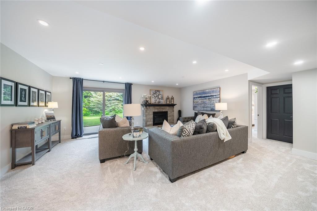 2038 15 Side Road, Milton, ON - Indoor Photo Showing Living Room With Fireplace