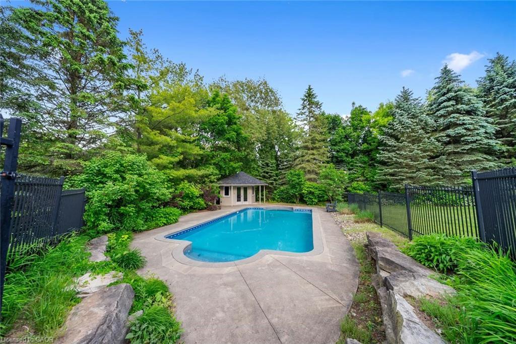 2038 15 Side Road, Milton, ON - Outdoor With In Ground Pool With Backyard