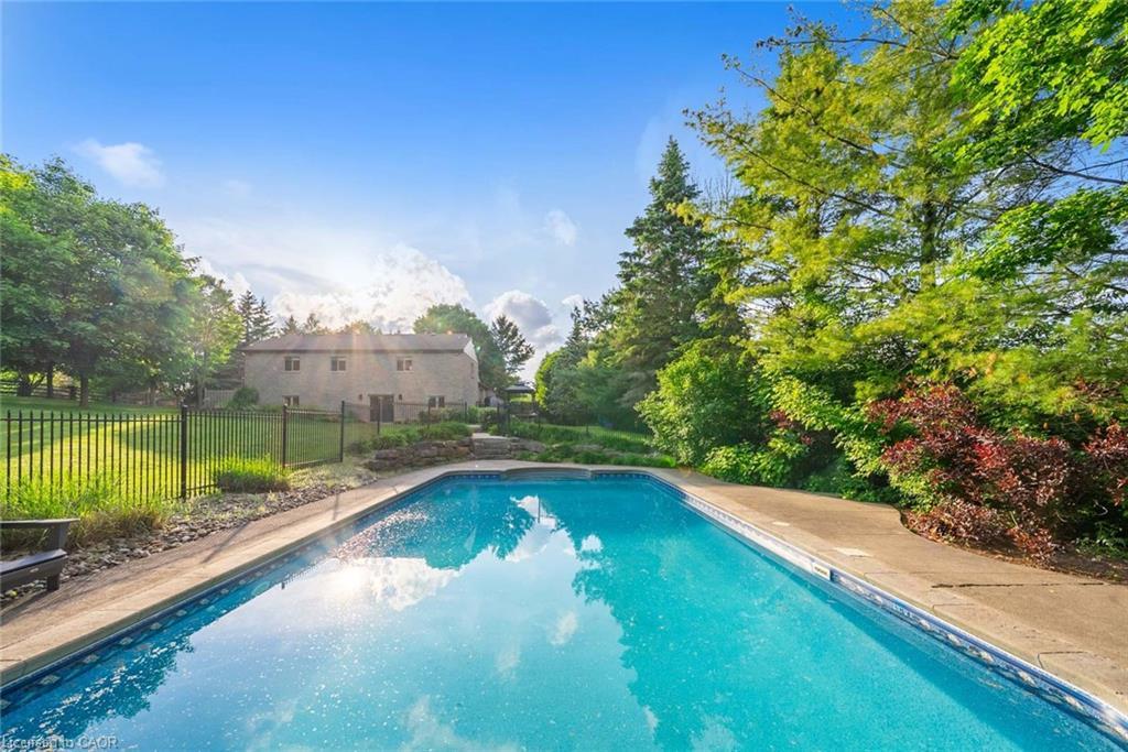 2038 15 Side Road, Milton, ON - Outdoor With In Ground Pool With Backyard