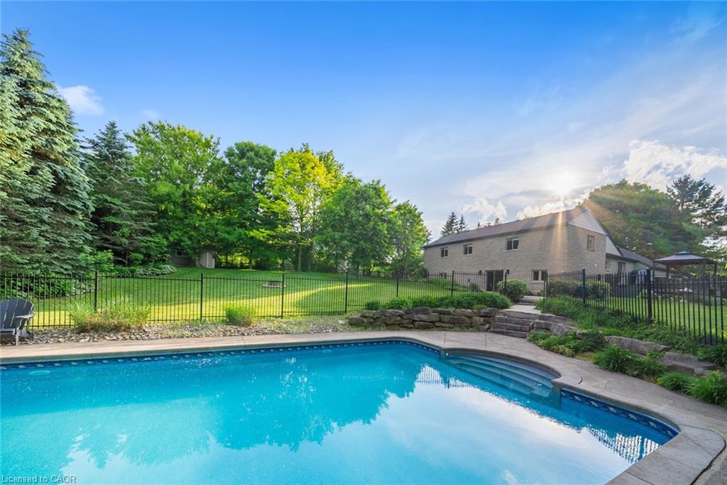 2038 15 Side Road, Milton, ON - Outdoor With In Ground Pool With Backyard