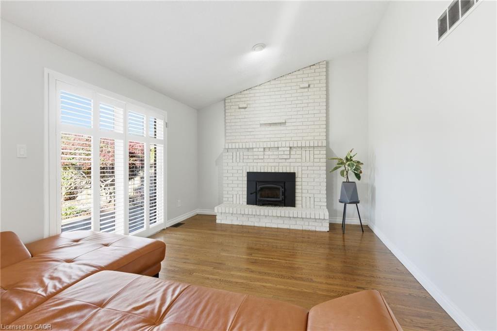 78 Ackland Street, Stoney Creek, ON - Indoor Photo Showing Living Room With Fireplace