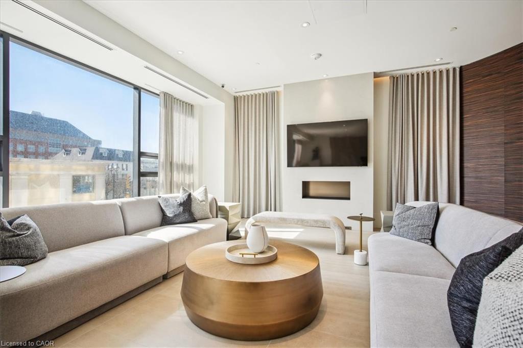 1201-2007 James Street, Burlington, ON - Indoor Photo Showing Living Room With Fireplace
