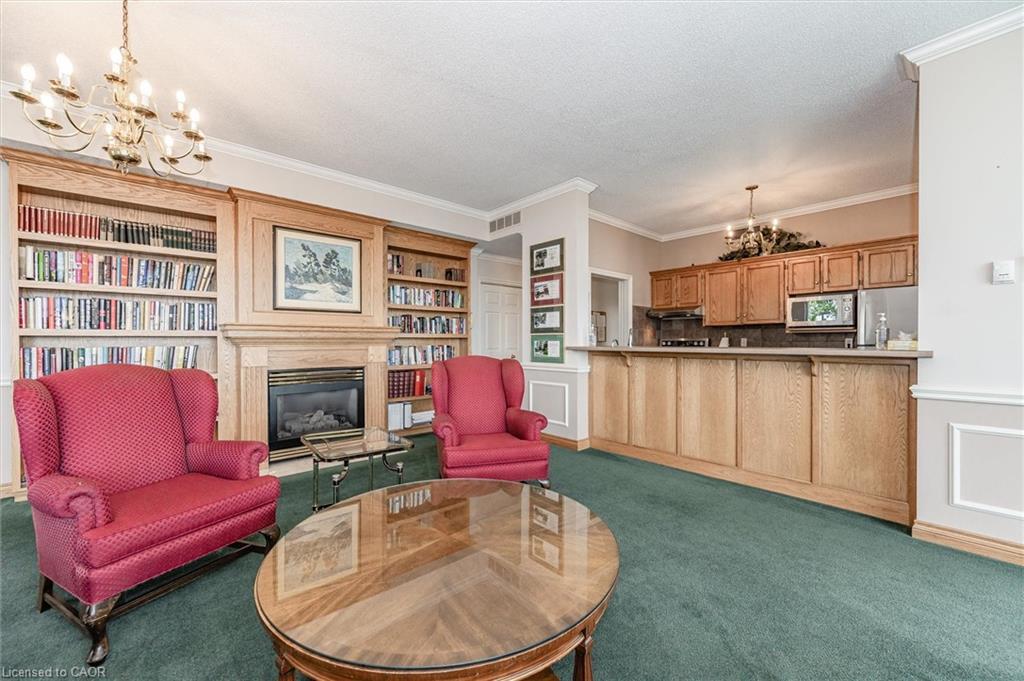 406-2 Lancaster Street E, Kitchener, ON - Indoor Photo Showing Living Room With Fireplace