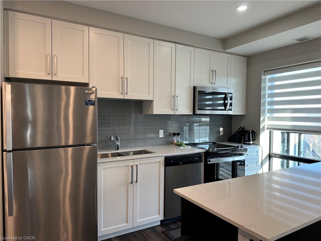 1902-15 Queen Street S, Hamilton, ON - Indoor Photo Showing Kitchen With Stainless Steel Kitchen With Double Sink