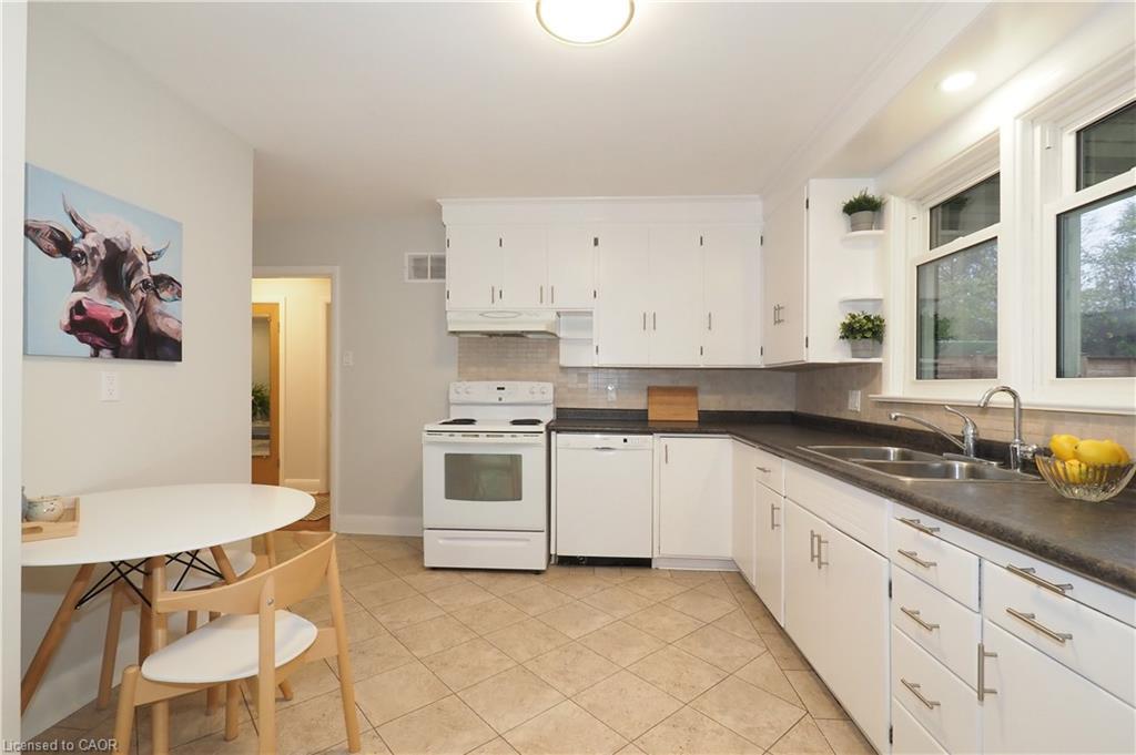296 Dumfries Avenue, Kitchener, ON - Indoor Photo Showing Kitchen With Double Sink