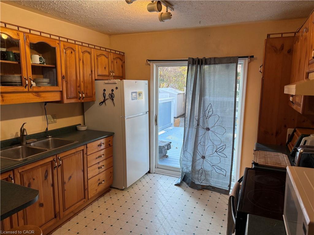 205 Locke Street N, Hamilton, ON - Indoor Photo Showing Kitchen With Double Sink