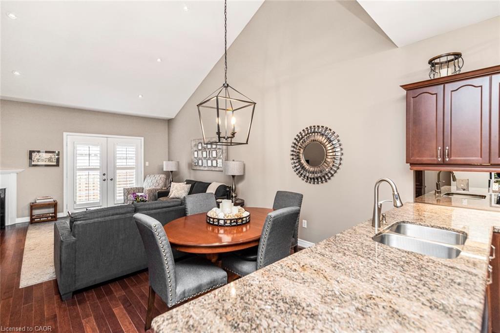 13 Mulligan Trail, Hamilton, ON - Indoor Photo Showing Dining Room With Fireplace