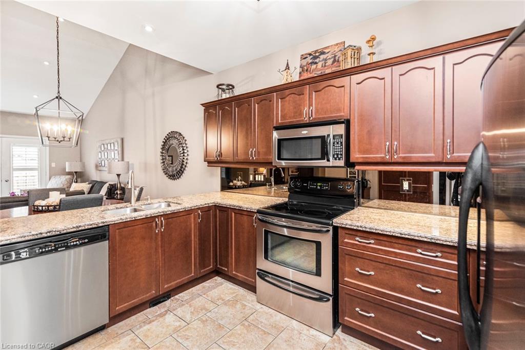 13 Mulligan Trail, Hamilton, ON - Indoor Photo Showing Kitchen With Double Sink